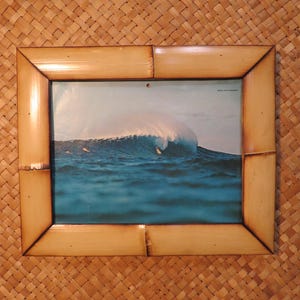 8.5 x 11&quot; Hand made Bamboo frame for photos, prints,magazines, etc Perfect Polynesian inspired decor for Tiki bars and enchanted tiki rooms
