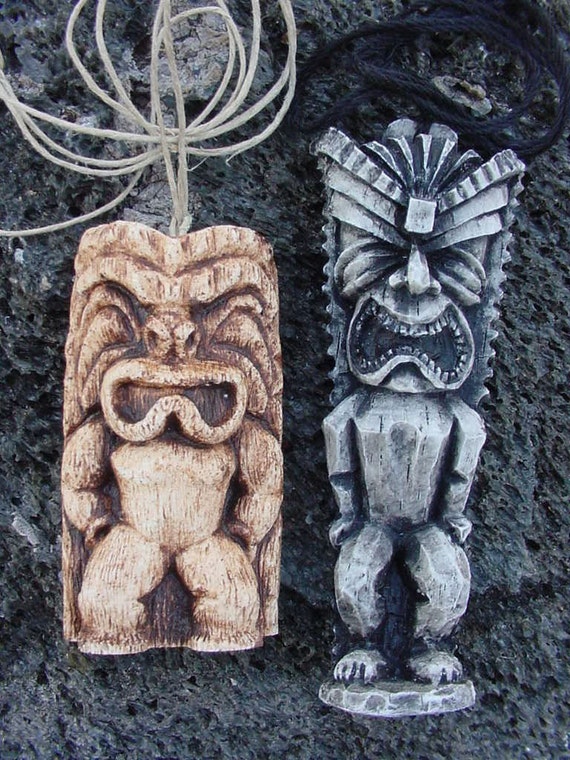 Set of 2 Replica Tiki Necklaces From the Brady Bunch and Etsy