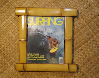 8.5 x 11" Hand made Bamboo frame for photos, prints,magazines, etc Perfect Polynesian inspired decor for Tiki bars and enchanted tiki rooms