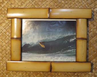 8 x 10" Hand made Bamboo frame for photos, prints,magazines, etc Perfect Polynesian inspired decor for Tiki bars and enchanted tiki rooms