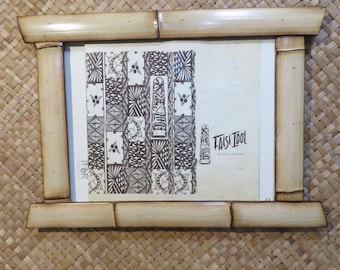 11 x 14" Hand made Bamboo frame for photos, prints,posters, etc Perfect Polynesian inspired decor for Tiki bars and enchanted tiki rooms