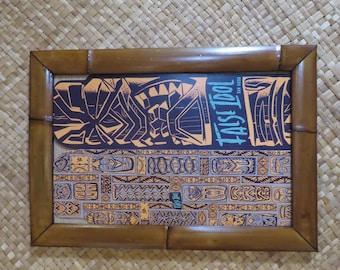11 x 17" Hand made Bamboo frame for photos, prints,posters, etc Perfect Polynesian inspired decor for Tiki bars and enchanted tiki rooms