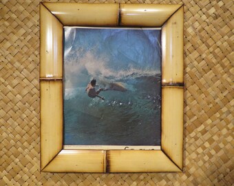 8 x 10" Hand made Bamboo frame for photos, prints,magazines, etc Perfect Polynesian inspired decor for Tiki bars and enchanted tiki rooms