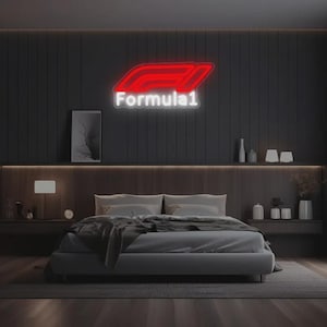 Formula 1 LED Neon Sign | F1 Racing Wall Light | Motorsport Bedroom Decor | Man cave Sports Room Lighting | Racing Fan Gift | Custom Light