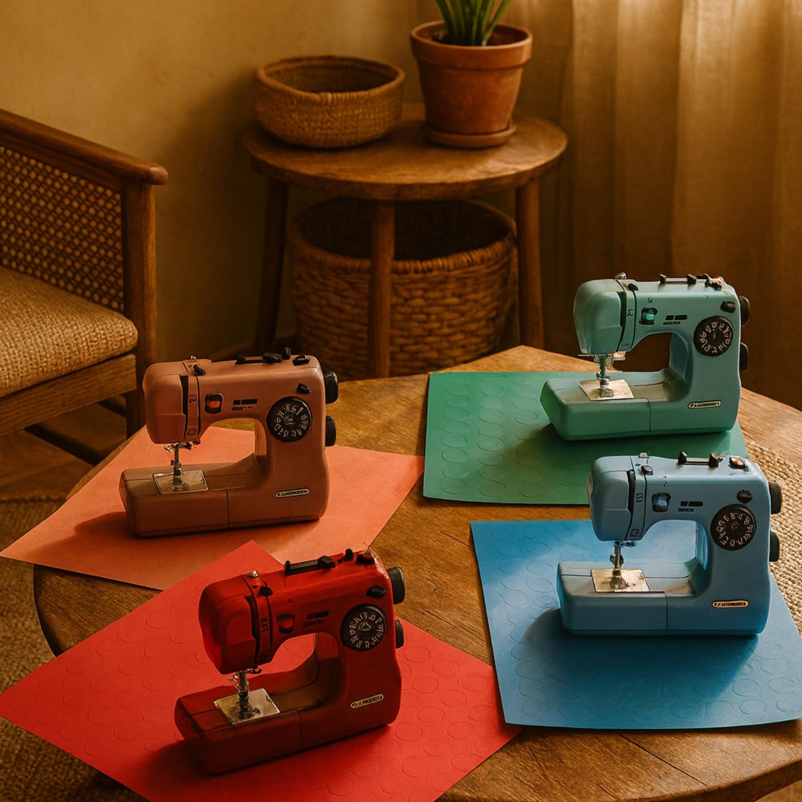 Miniature Sewing Machine | 1/6 Scale Dollhouse Accessory | Tiny Sewing