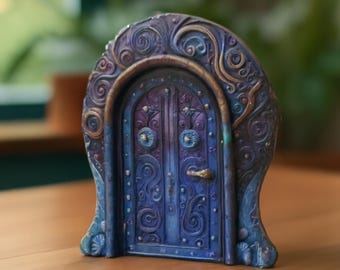 Wooden Fairy Door Mini Elf Door for Tree Fairy Garden Decor Outdoor Indoor Ornament Miniature Art Door for Fairy Home Yard Accessories