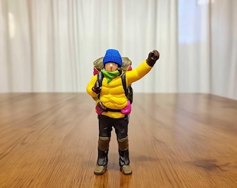 Miniature Hiker Climber Camper Figures for Model Scenery and Dioramas, 1:64 Scale People for Outdoor Landscape Displays