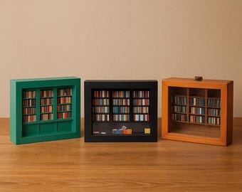 Miniatur Bücherregal Dekor, Bücherecke Regal Ornament, Miniatur Bücherregal Modell, winzige Bibliothek Dekor für Schreibtisch, Buch-Liebhaber-Geschenk