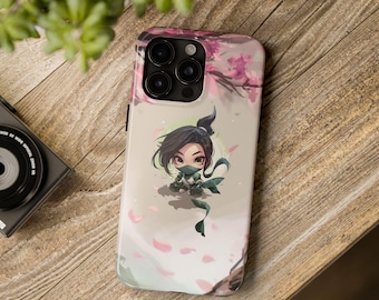 Chibi Akali Phone Case, League of Legends Phone Cover, Kawaii Akali, Anime Gamer Gift, Cute LOL Phone Case, Protective Case for Gamers