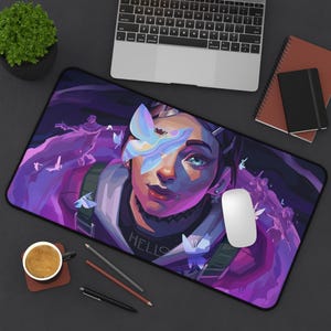 Gaming Mouse Pad, Clove Valorant Desk Mat for Gamers, Valorant Mousepad, Gamer Gift, PC Gaming Accessories, Large Mouse Pad