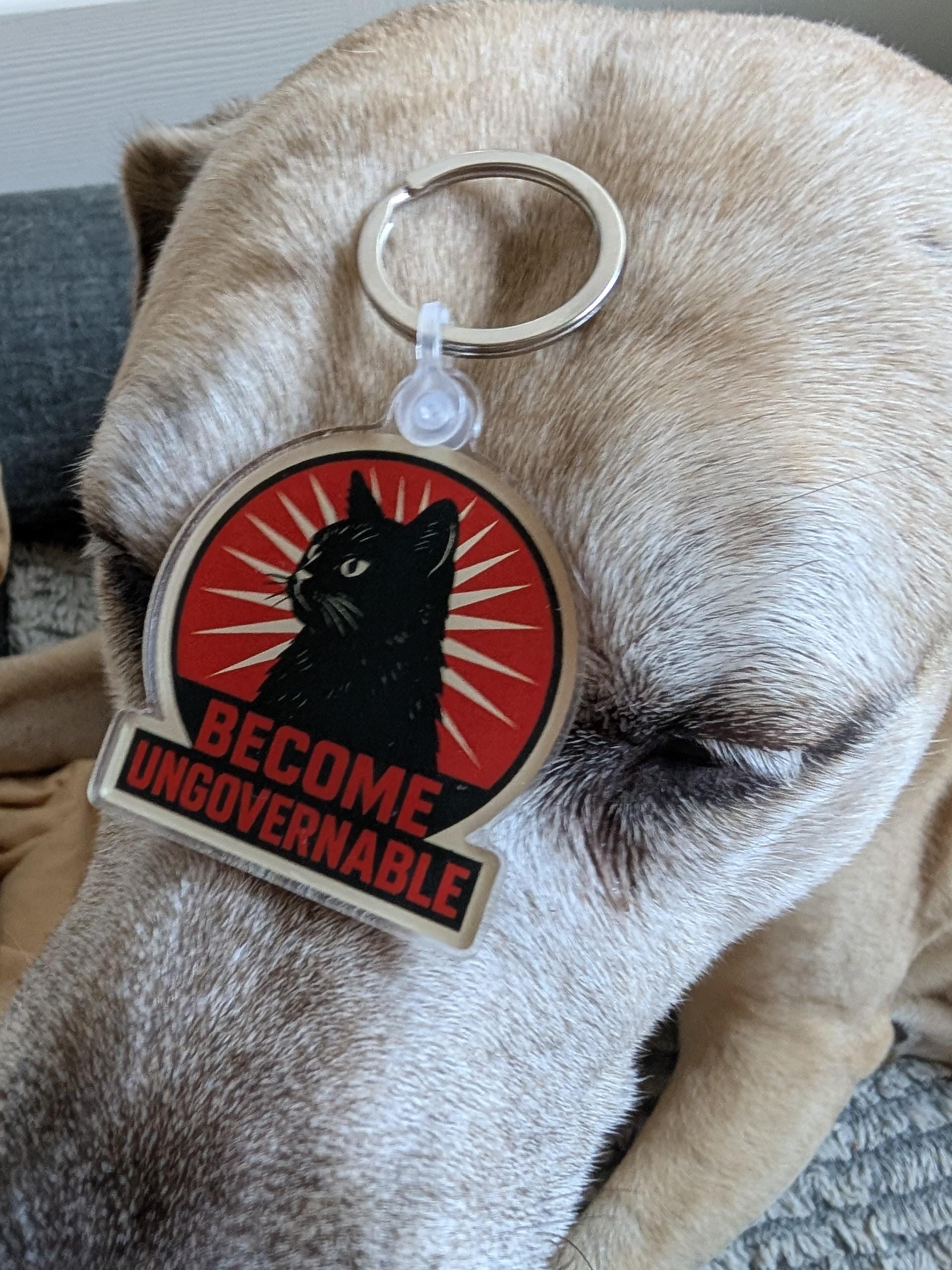 Become Ungovernable Soviet Cat Keychain - Thumbnail 2