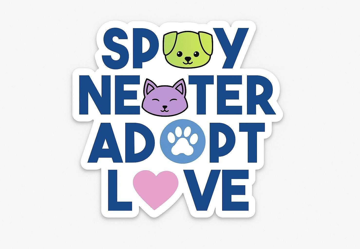 Spay Neuter Adopt Love Magnet