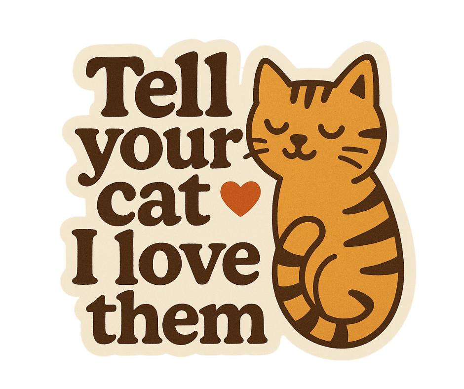 Tell your cat I love them vinyl sticker