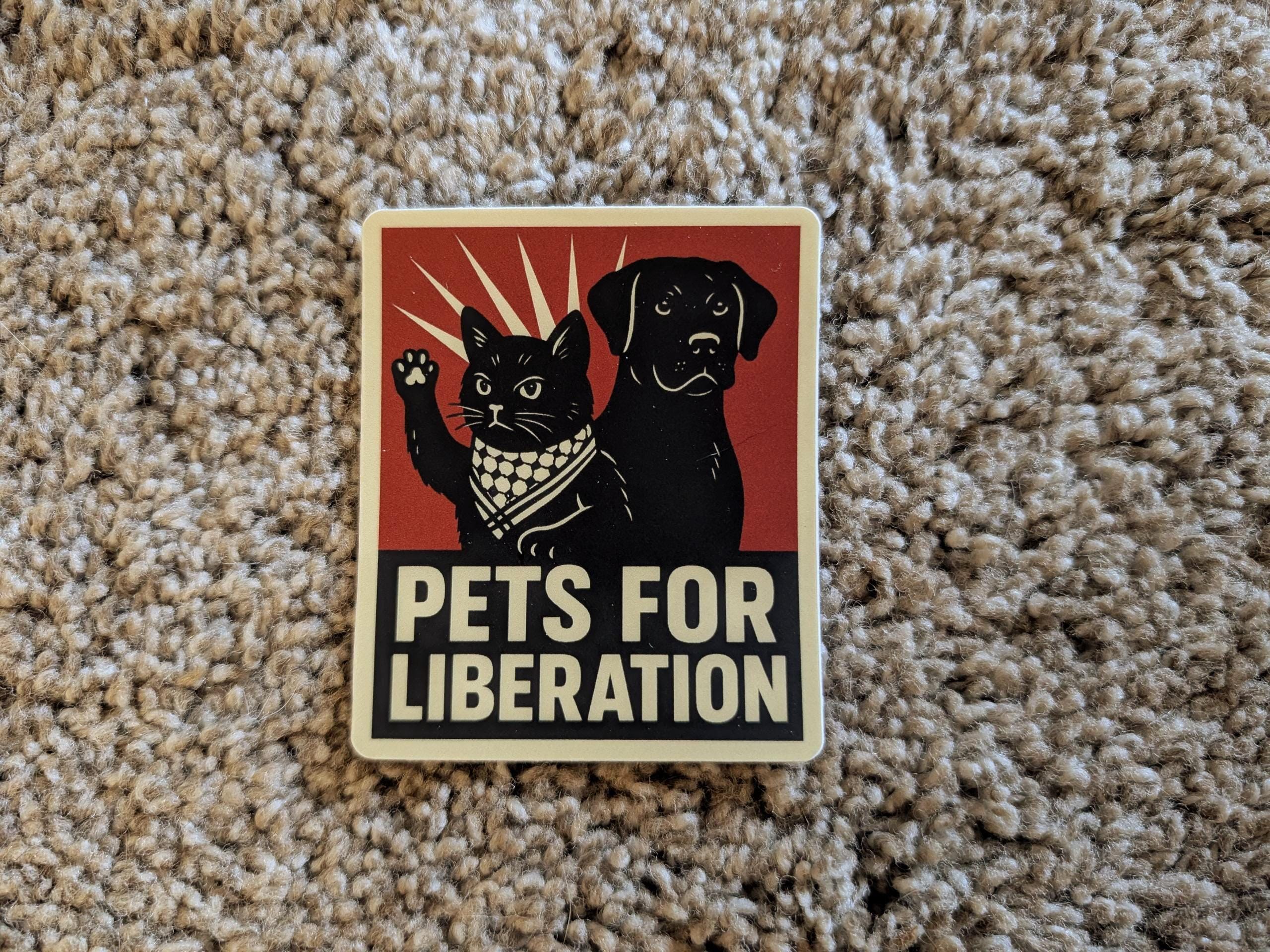 Pets for Liberation sticker - Thumbnail 2