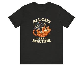 T-shirt « Tous les chats sont beaux » | Illustration d'un chat orange mignon