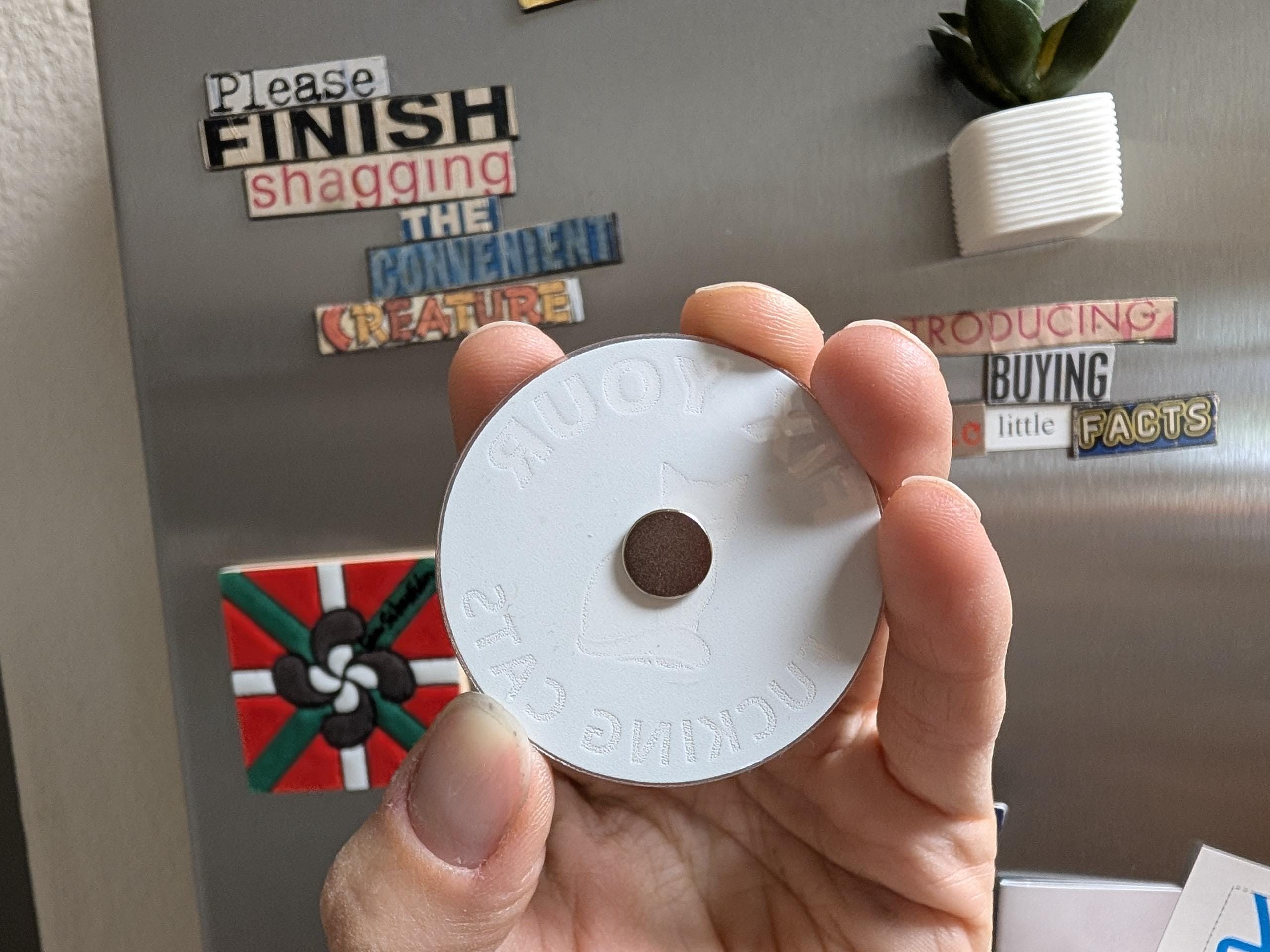 Fix your fucking cats 2" acrylic magnet - Thumbnail 3