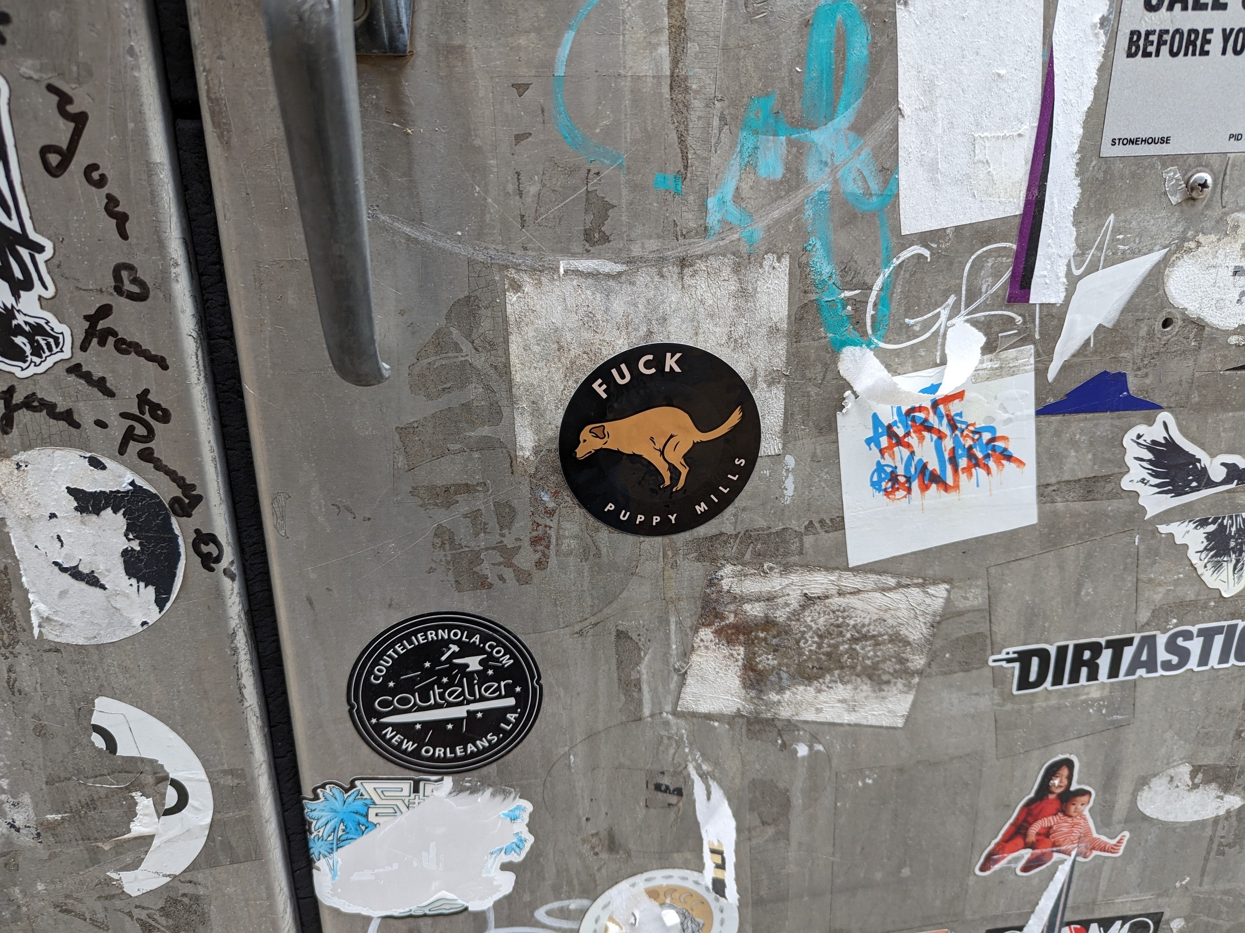 Fuck Puppy Mills- Pooping Pup Sticker - Thumbnail 2