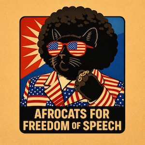 Afroman freedom of speech cat sticker