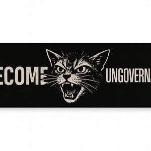 Adesivo paraurti &quot;Diventa un gatto ingovernabile&quot;