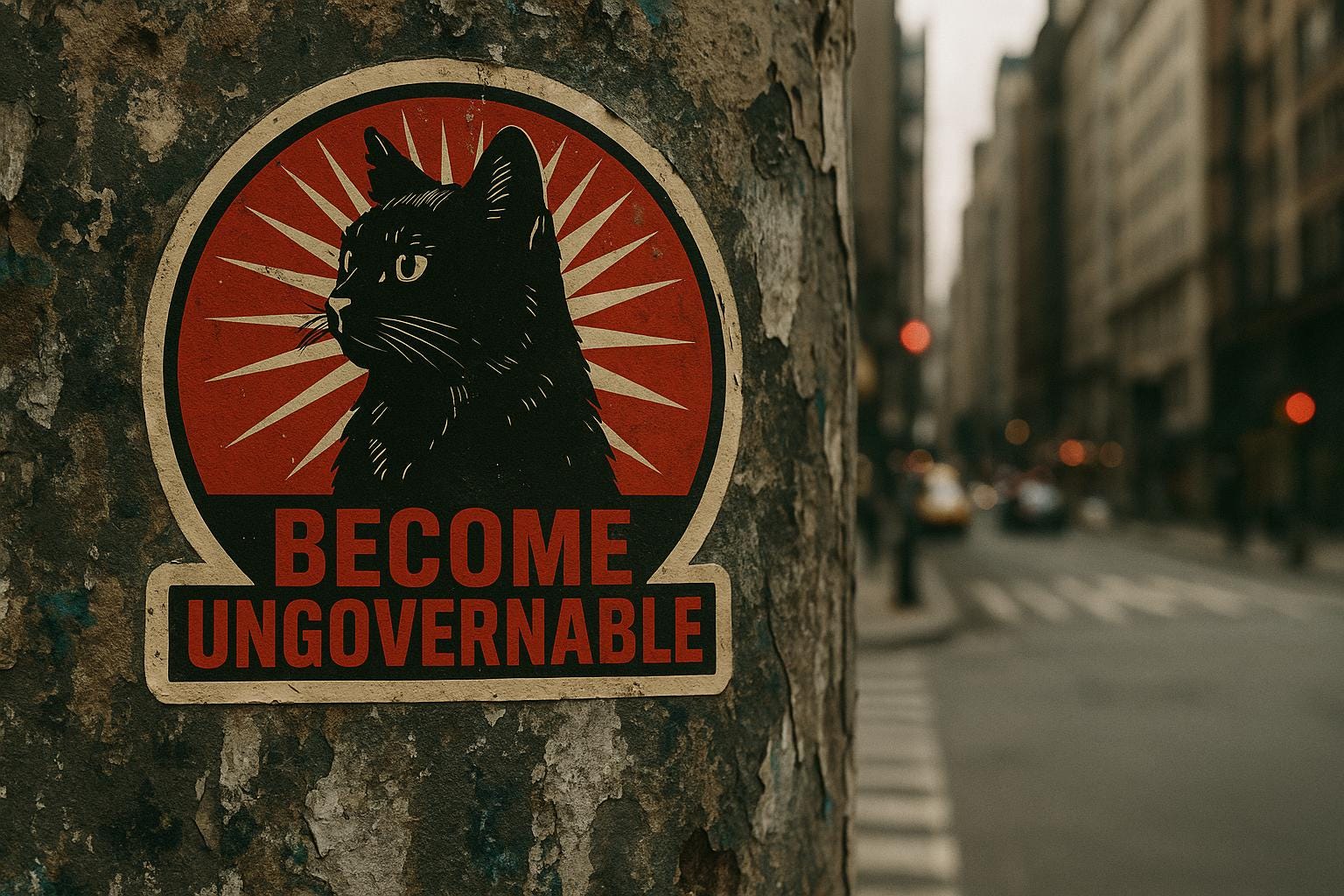 Become Ungovernable Soviet Cat Sticker - Thumbnail 4