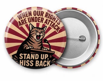 Badge « Debout, sifflez » 5,7 cm | Manifestant·e anti-guerre rouge