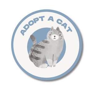 Adopt a Cat Vinyl Decal