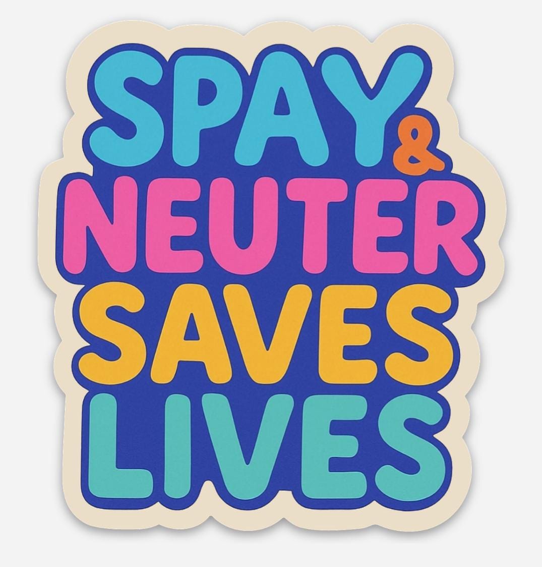 Spay and Neuter Saves Lives Sticker - Thumbnail 2