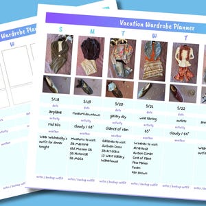 Sjabloon vakantie-outfitplanner: reisinpaklijst (pdf)