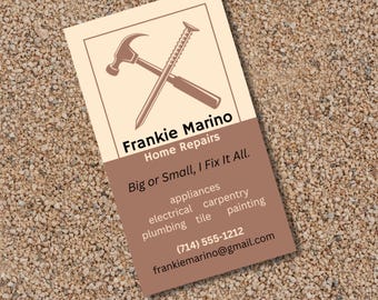 Handyman Business Card Template | Repair Service | Edit in Canva