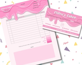 Bakery Business Card & Invoice Template | Cake Baker Bundle | Edit in Canva