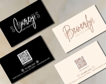Esthetician Business Card Template | Hair Stylist Card | Editable Canva