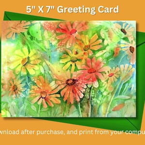 Daisies Get Well Card: Printable Mother&#39;s Day Greeting (Digital Download)