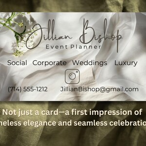 Elegante Visitenkarten, anpassbare Visitenkarte für den Event-Planer, Visitenkarte Vorlage, Event-Planer, Influencer Vorlagen