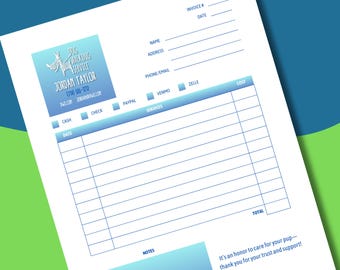 Dog Walker Invoice Template | Pet Sitter Business Form | Editable in Canva