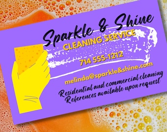Cleaning Service Business Card Template | Edit in Canva