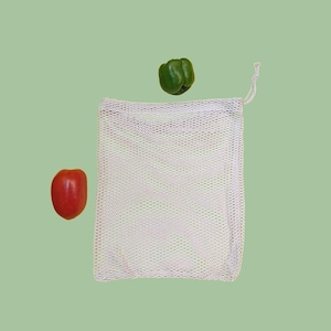 13×11 Inches Reusable Mesh Grocery & Produce Bags – 100% Cotton, Eco-Friendly Storage, Lightweight Bulk Carry, Zero Waste Market Tote