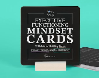 Executive Functioning Mindset Cards – SEL Learning Resource, Classroom Icebreaker Cards, Goal-Setting & Mindfulness Activities