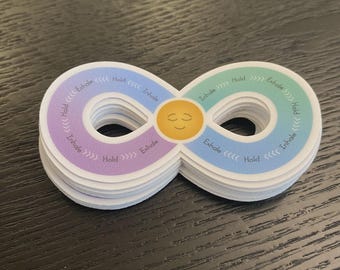 Infinity Breathing Sticker 10-Pack – Mindfulness & Emotional Awareness