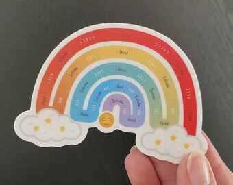 Rainbow Breathing Sticker – Mindfulness, Emotional Awareness
