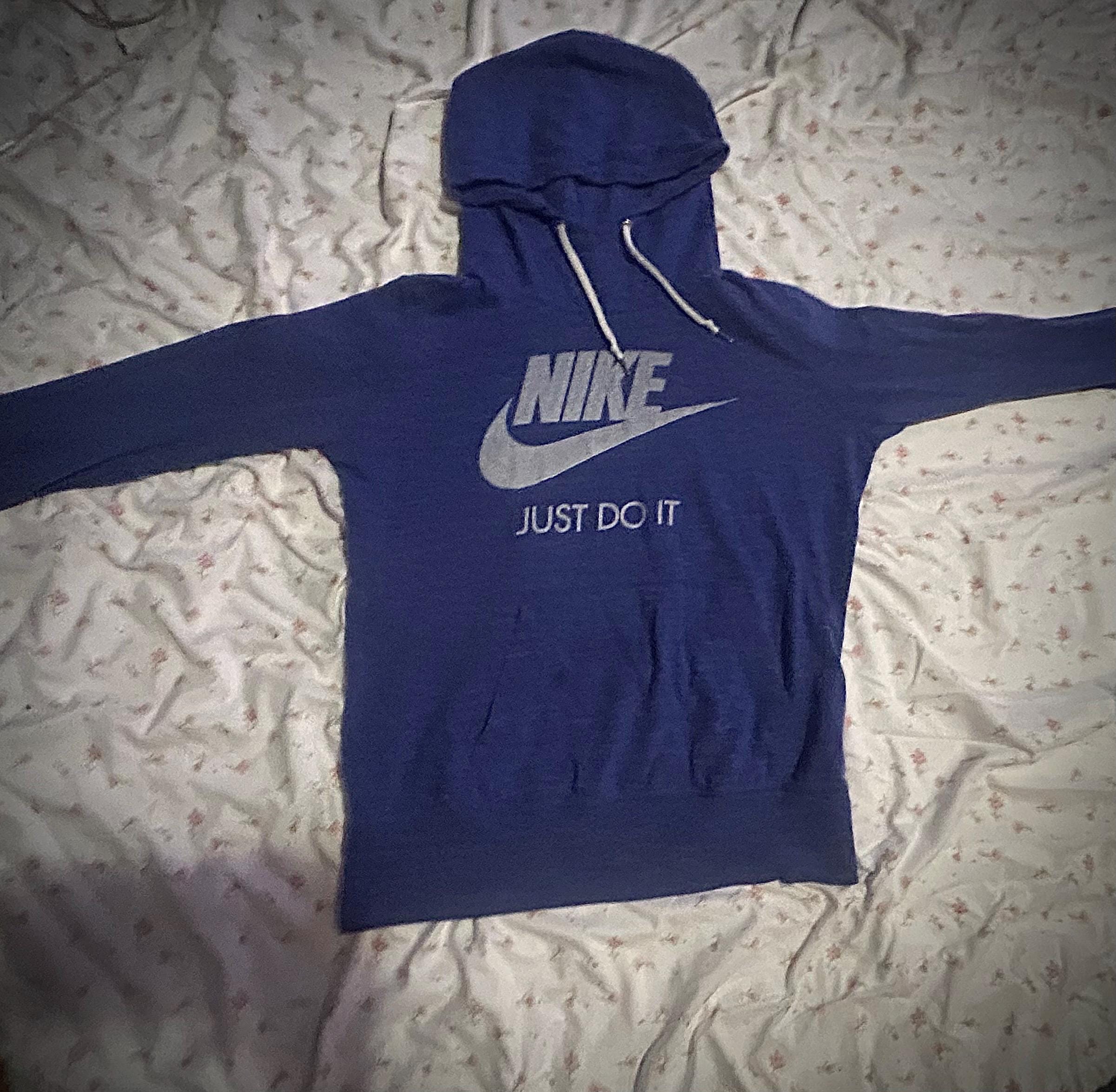 nike just do it blue hoodie