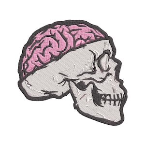Skull Embroidery Design, Halloween Skeleton Embroidery, Spooky Skull Embroidery File, Horror Digital Download, Gothic Embroidery Pattern