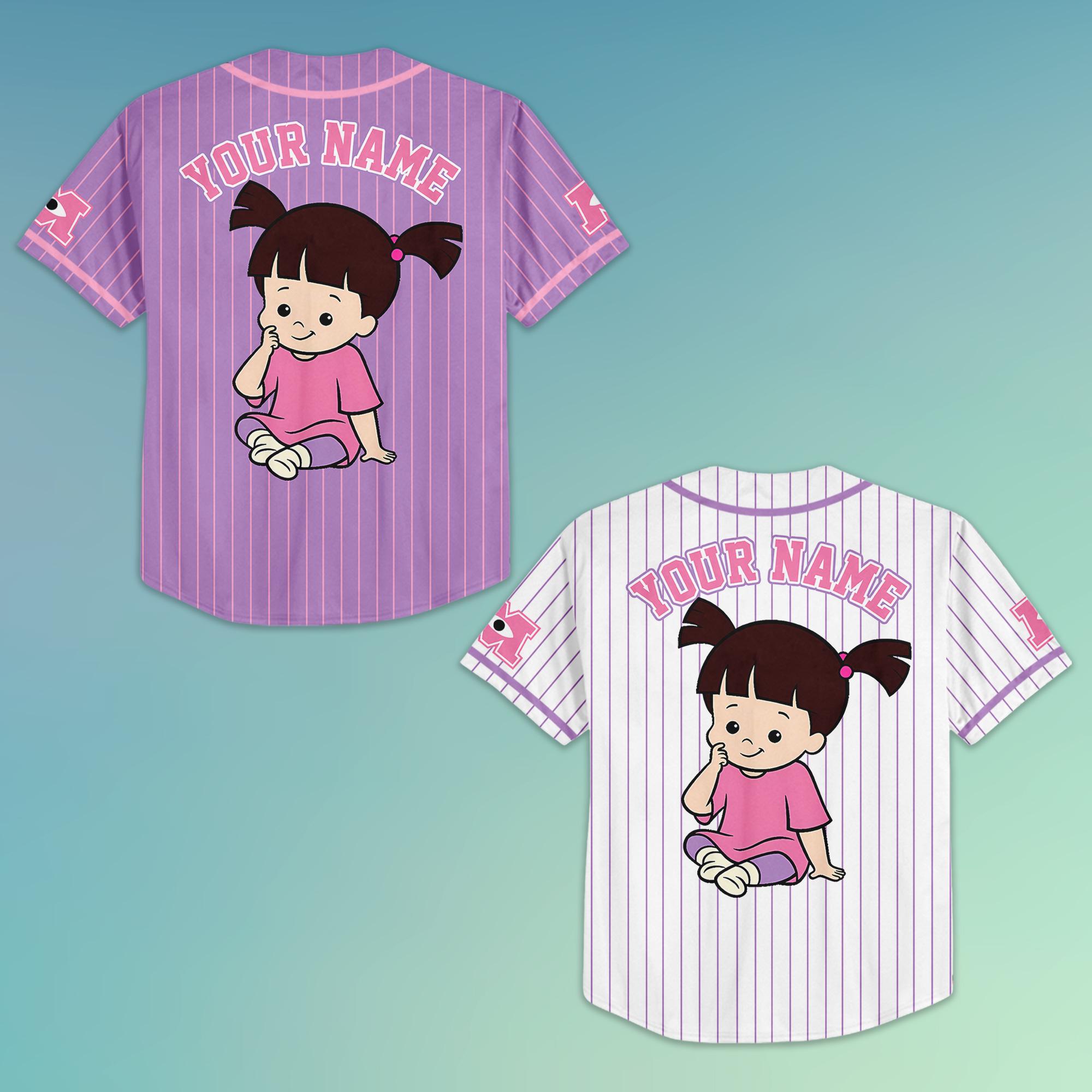 Personalized Boo Monsters Inc Baseball Jersey, Custom Boo Baseball ...