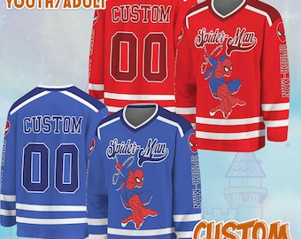 Custom Spider Man Hockey Jersey, The Avengers Shirt, Disney The Avengers Baseball Fan Lover Gift