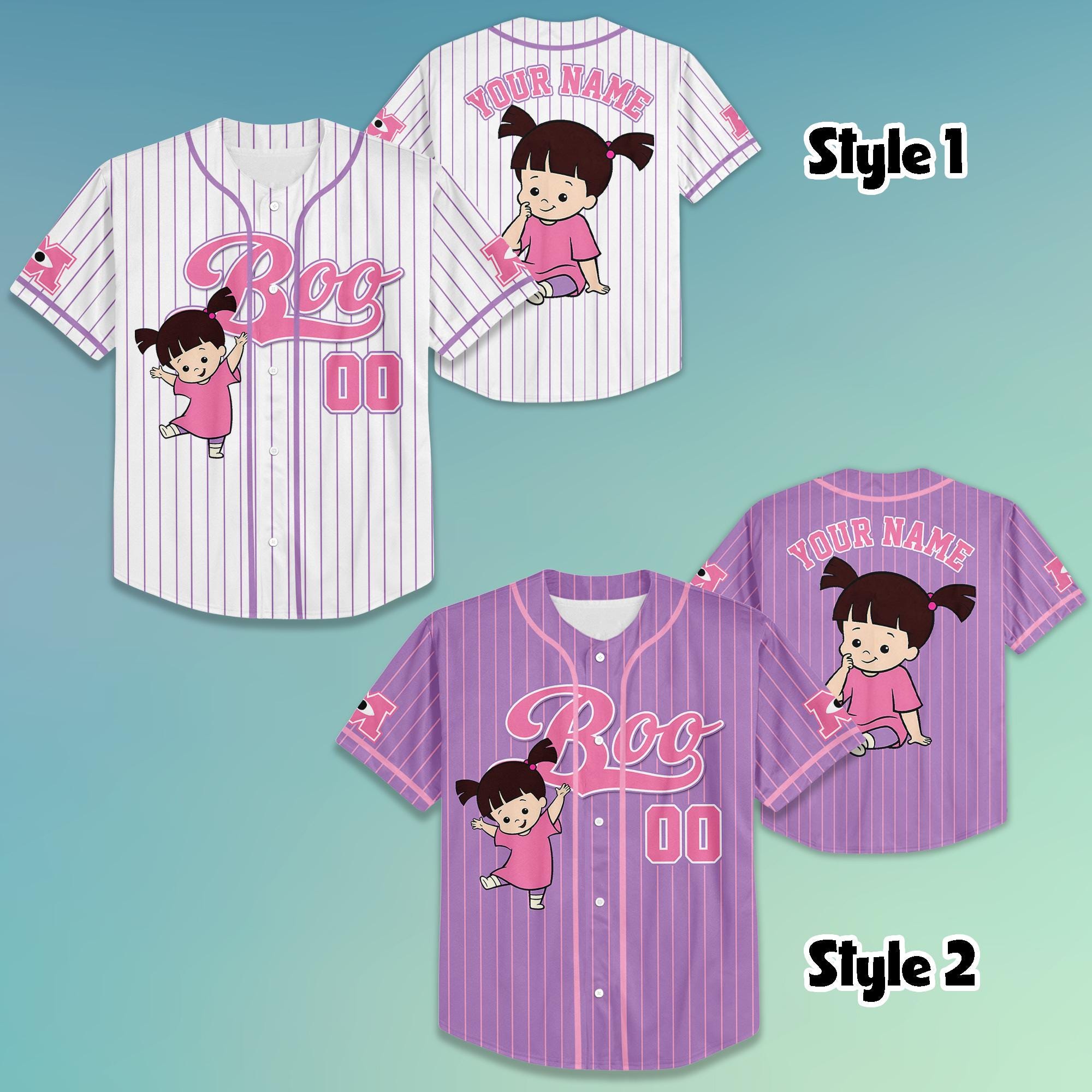 Personalized Boo Monsters Inc Baseball Jersey, Custom Boo Baseball ...