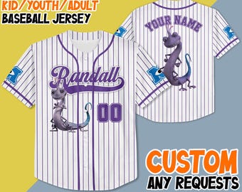 Personalized Monster Inc Randall Boggs Baseball Jersey,  Randall Boggs Jersey Shirt, Monster Inc Baseball Teams