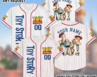 Personalized Disney Toy Story Baseball Baseball Jersey, Custom Disney Toy Story Baseball Jersey, Toy Story Baseball Team Outfit