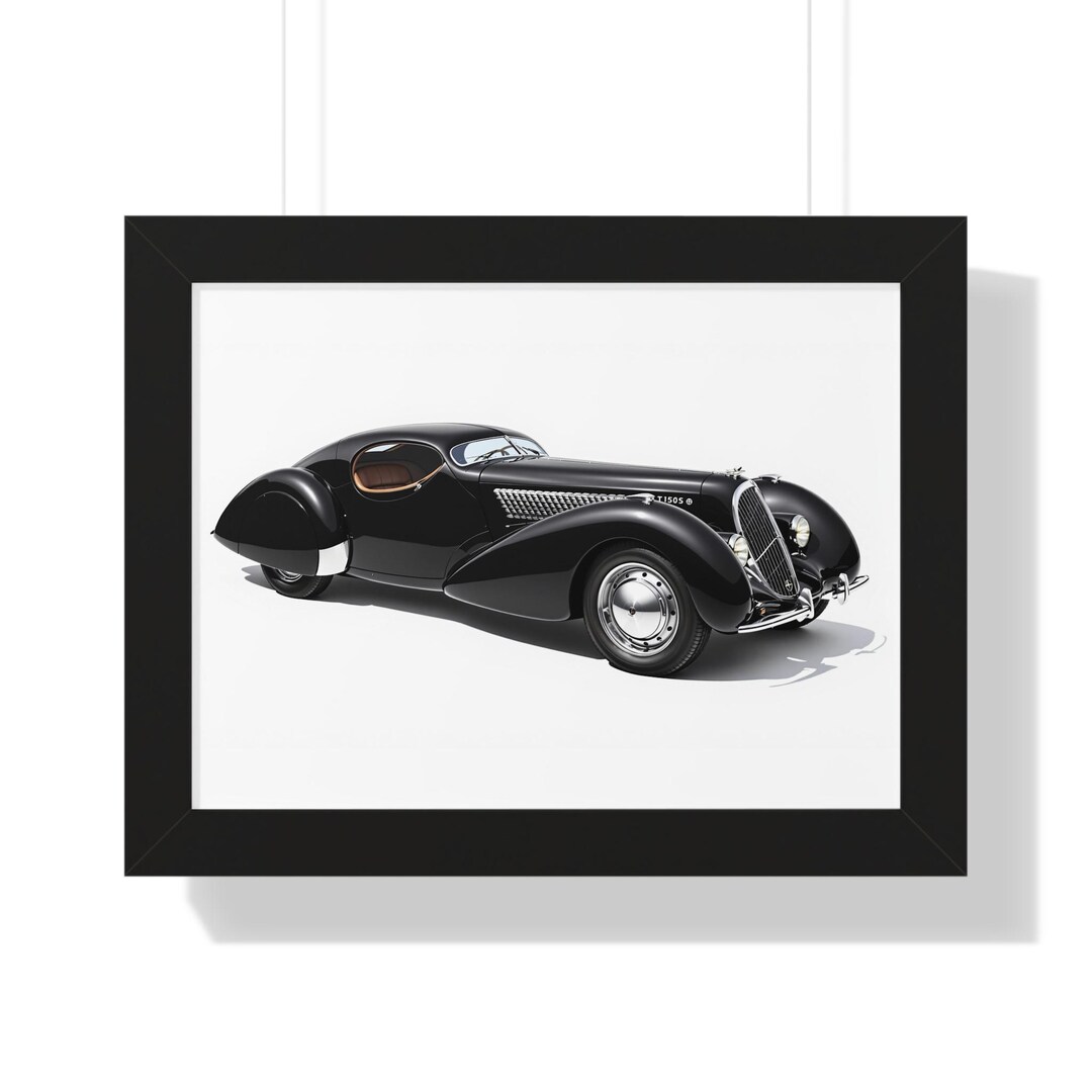 1939 Talbot-lago T150SS Tear Drop Classic Car Poster, Framed Print Wall ...