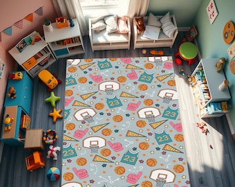 Alfombra deportiva, alfombra de pelotas deportivas, alfombra de béisbol, alfombra de fútbol, alfombra de baloncesto, alfombra de pelotas, alfombras para habitación infantil, alfombra para sala deportiva, alfombra de fútbol, antideslizante