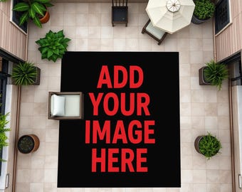 Alfombra de terraza personalizada, Alfombra personalizada, Añade tu imagen aquí, Alfombra diseñada por ti, Alfombra con tu imagen, Decoración de salón, Alfombra para decoración del hogar, Antideslizante