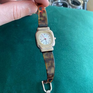 Woman's Epilogue Tortoise Plastic Bands Bracelet Watch